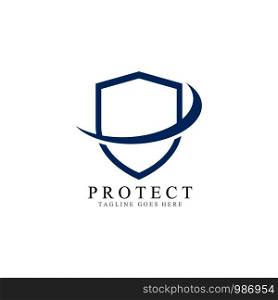 Shield protector logo icon illustration design