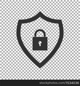 Shield security icon isolated. Vector illustration