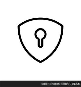 shield security line icon