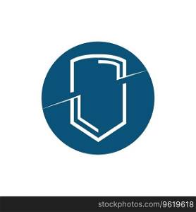 shield security logo and symbol vector illustrasi design