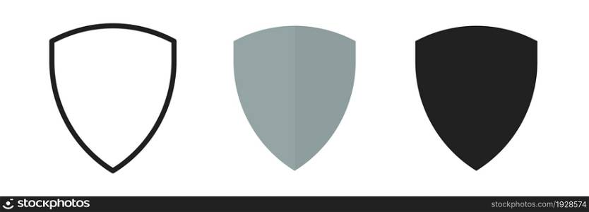 Shield simple set icon. Security illustration concept in flat style.