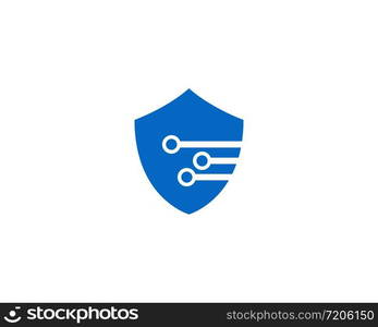 Shield symbol logo template vector illustration