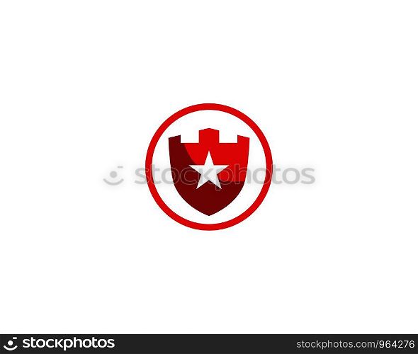 Shield symbol logo template vector illustration
