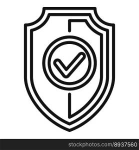 Shield threat icon outline vector. Hacker error. Computer security. Shield threat icon outline vector. Hacker error
