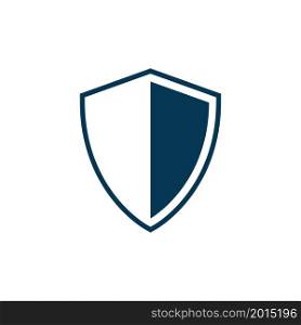 Shield vector icon. Security vector icon flat design