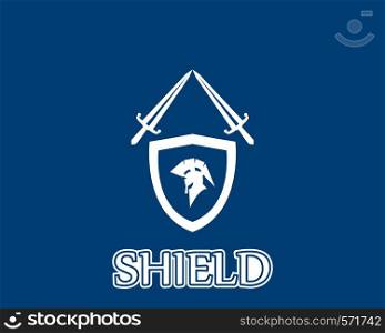 Shield war icon and symbol logo vector