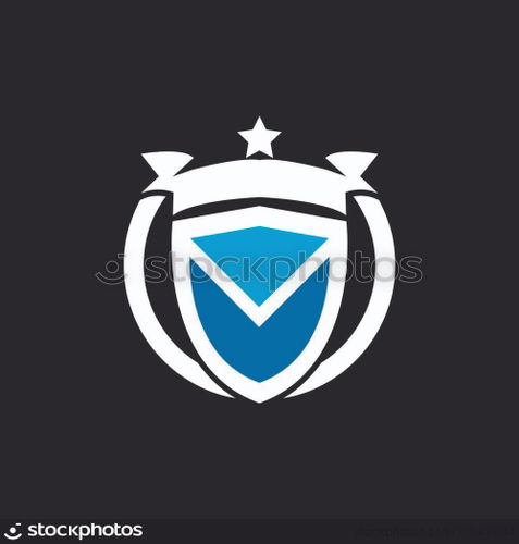 Shield war logo vector template