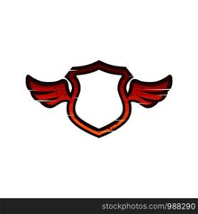 shield wing protection security theme anti virus logo vector. shield wing protection security theme anti virus logo