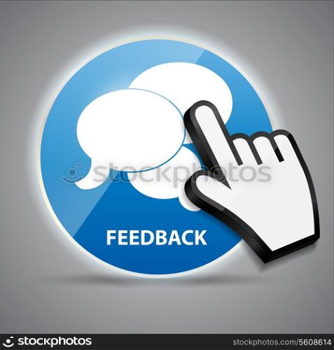 Shine glossy computer icon feedback with mouse hand cursors vector illustration
