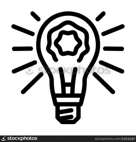 shine light bulb line icon vector. shine light bulb sign. isolated contour symbol black illustration. shine light bulb line icon vector illustration