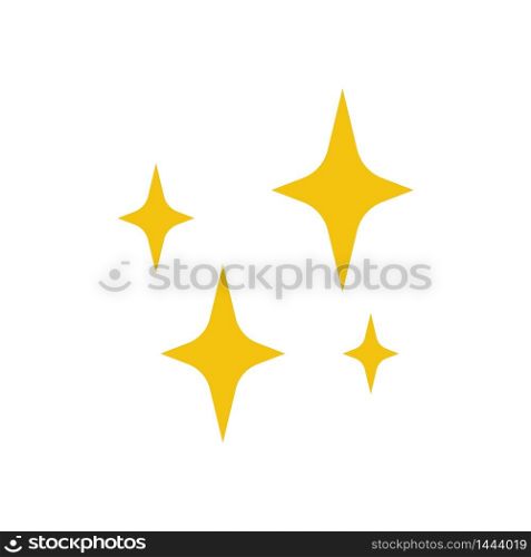 Shine star in flat style. Isolated icon, vector illustration for wab design