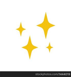 Shine star in flat style. Isolated icon, vector illustration for wab design