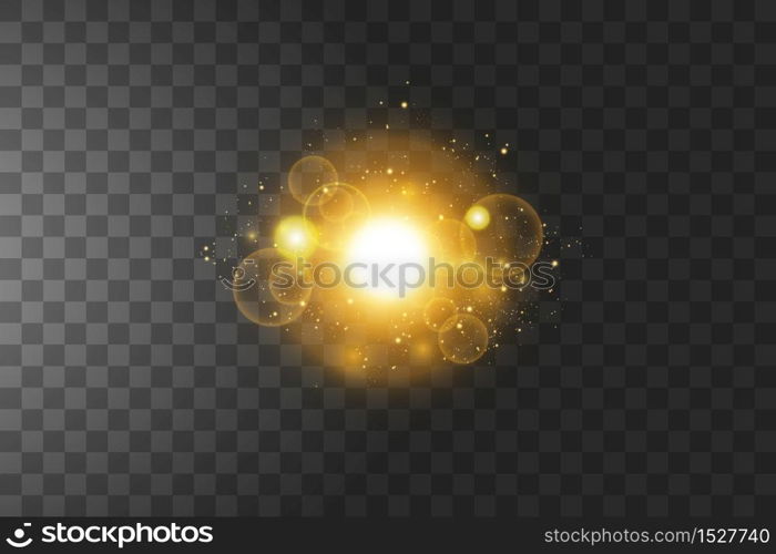 Shining golden stars isolated on black background. Effects, glare, lines, glitter, explosion, golden light Vector illustration. Shining golden stars isolated on black background. Effects, glare, lines, glitter, explosion, golden light. Vector illustration.