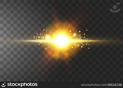 Shining golden stars isolated on black background. Vector illustration. Shining golden stars isolated on black background. Vector illustration.