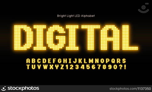 Shining LED light alphabet, extra glowing font. Exclusive swatch color control.. Shining LED light alphabet, extra glowing font.