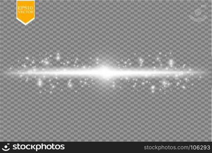 Shining line with light effects. Isolated on black transparent background. Vector illustration,. Shining line with light effects. Isolated on black transparent background. Vector illustration, eps 10.