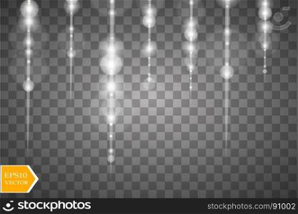 Shining line with light effects. Isolated on black transparent background. Vector illustration,. Shining line with light effects. Isolated on black transparent background. Vector illustration, eps 10.