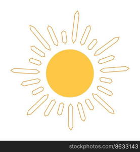 shining sun, spherical sun icon,cartoon text frame,Various circular speech bubbles, conversation