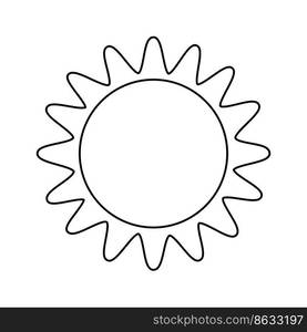 shining sun, spherical sun icon,cartoon text frame,Various circular speech bubbles, conversation