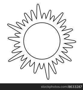 shining sun, spherical sun icon,cartoon text frame,Various circular speech bubbles, conversation