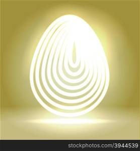 Shining wire concentric contour shape egg warm background