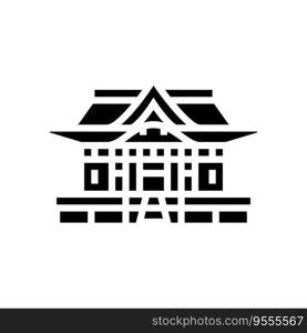 shinto shrine building shintoism glyph icon vector. shinto shrine building shintoism sign. isolated symbol illustration. shinto shrine building shintoism glyph icon vector illustration