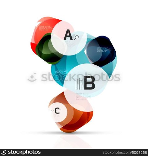 Shiny abstract elements. Shiny abstract elements. Vector template background for print workflow layout, diagram, number options or web design banner