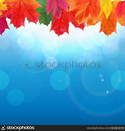 Shiny Autumn Natural Leaves Background. Vector Illustration EPS10. Shiny Autumn Natural Leaves Background. Vector Illustration