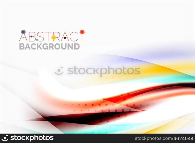 Shiny blurred line waves. Vector shiny blurred line waves