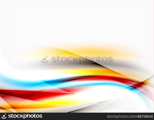 Shiny blurred line waves. Vector shiny blurred line waves