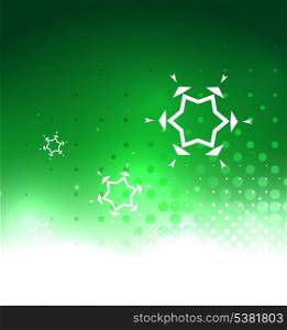 Shiny bright abstract snowflake Christmas background