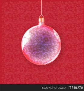 Shiny christmas ball. Realistic Christmas balls set