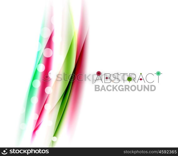 Shiny color lines on white background - motion. Shiny color lines on white background - vector motion