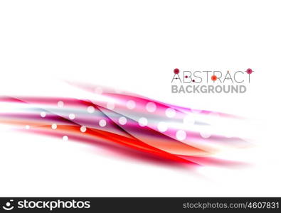 Shiny color lines on white background - motion. Shiny color lines on white background - vector motion