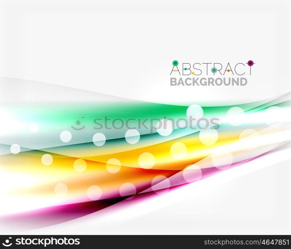 Shiny color lines on white background - motion. Shiny color lines on white background - vector motion