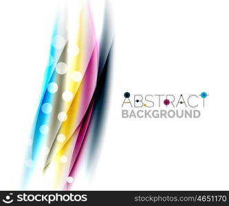 Shiny color lines on white background - motion. Shiny color lines on white background - vector motion