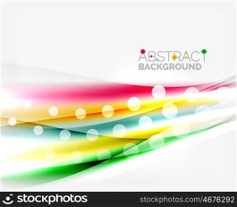 Shiny color lines on white background - motion. Shiny color lines on white background - vector motion