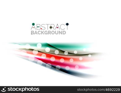 Shiny color lines on white background - motion. Shiny color lines on white background - vector motion