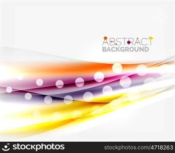 Shiny color lines on white background - motion. Shiny color lines on white background - vector motion