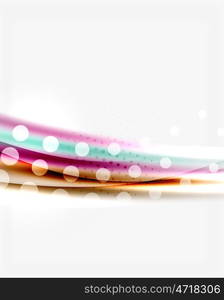 Shiny color lines on white background - motion. Shiny color lines on white background - vector motion