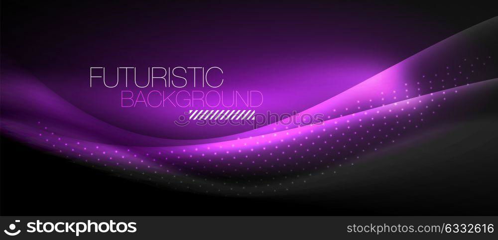 Shiny color smooth elegant neon wave. Shiny color smooth elegant neon wave. Vector background template