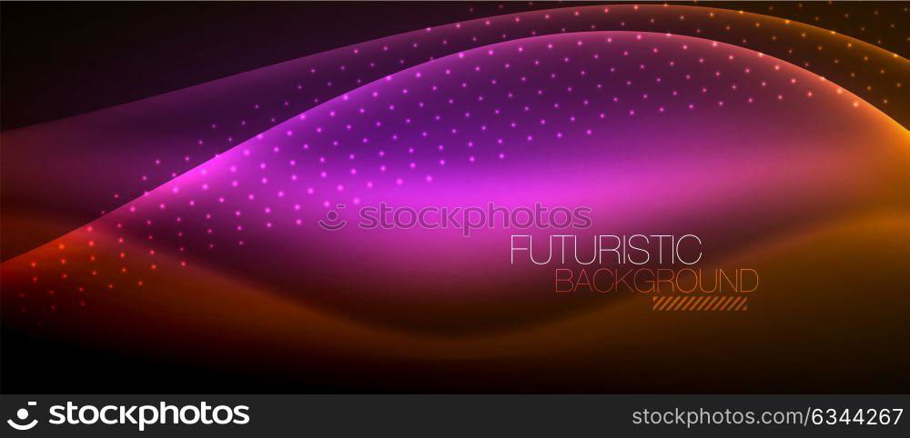 Shiny color smooth elegant neon wave. Shiny color smooth elegant neon wave. Vector background template