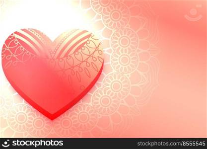 shiny decorative heart beautiful valentine day background