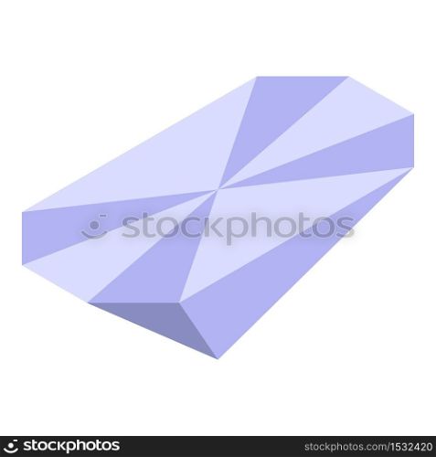Shiny diamond icon. Isometric of shiny diamond vector icon for web design isolated on white background. Shiny diamond icon, isometric style