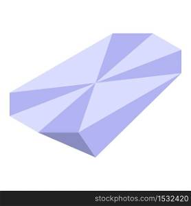 Shiny diamond icon. Isometric of shiny diamond vector icon for web design isolated on white background. Shiny diamond icon, isometric style