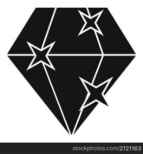 Shiny diamond icon simple vector. Brilliant gemstone. Stone gem. Shiny diamond icon simple vector. Brilliant gemstone