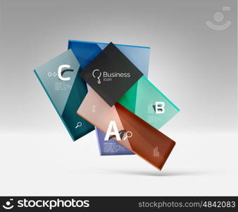 Shiny glass plate surfaces with text on 3d space. Shiny glass plate surfaces with text on 3d space. Abstract background