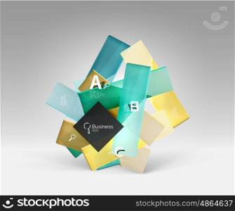 Shiny glass plate surfaces with text on 3d space. Shiny glass plate surfaces with text on 3d space. Abstract background