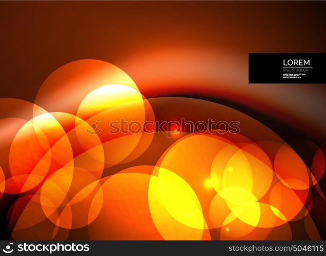 Shiny glowing glass circles, modern futuristic background template. Shiny glowing glass circles, modern futuristic abstract background circle template, vector illustration