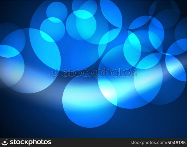 Shiny glowing glass circles, modern futuristic background template. Shiny glowing glass circles, modern futuristic abstract background circle template, vector illustration